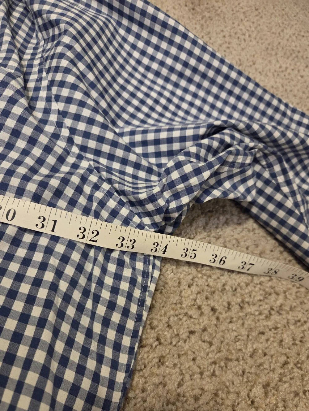 Vineyard Vines Classic Fit Tucker Shirt Blue White Checker Gingham Men's 4X